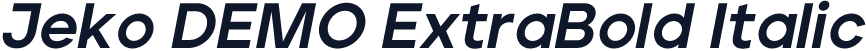 Jeko DEMO ExtraBold Italic
