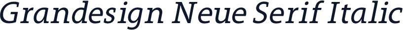 Grandesign Neue Serif Italic