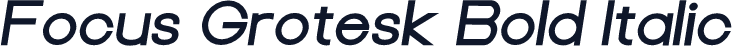 Focus Grotesk Bold Italic