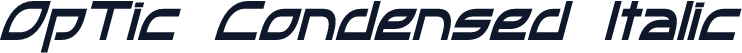 OpTic Condensed Italic