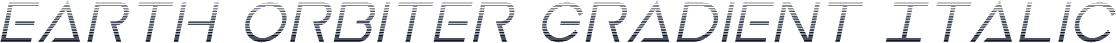 Earth Orbiter Gradient Italic