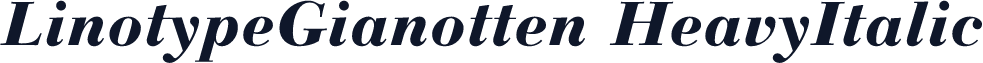 LinotypeGianotten HeavyItalic