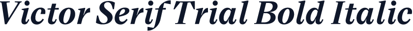 Victor Serif Trial Bold Italic
