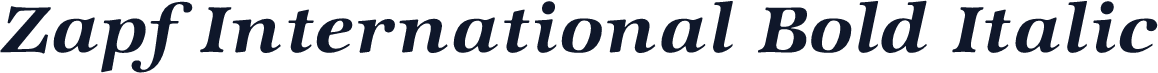 Zapf International Bold Italic
