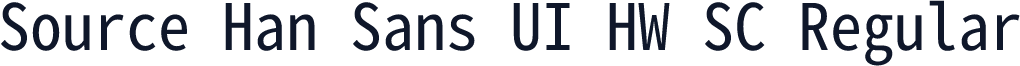 Source Han Sans UI HW SC Regular