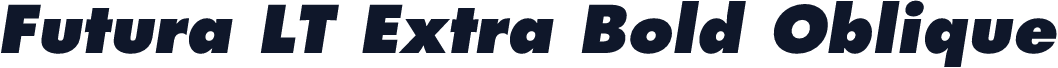 Futura LT Extra Bold Oblique