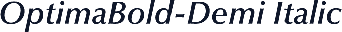 OptimaBold-Demi Italic