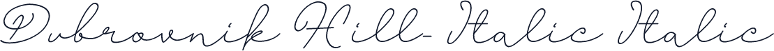 Dubrovnik Hill- Italic Italic