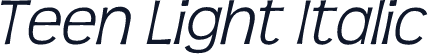 Teen Light Italic