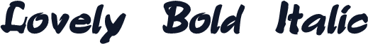 Lovely Bold Italic