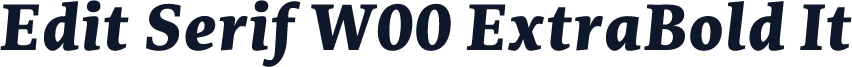 Edit Serif W00 ExtraBold It