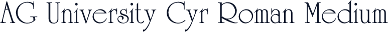 AG University Cyr Roman Medium