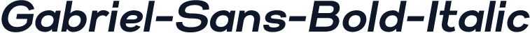 Gabriel-Sans-Bold-Italic