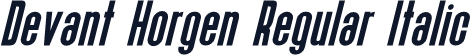 Devant Horgen Regular Italic