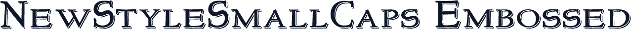 NewStyleSmallCaps Embossed