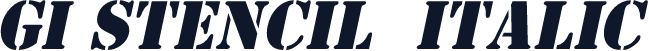 GI Stencil  Italic