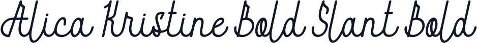 Alica Kristine Bold Slant Bold