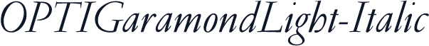OPTIGaramondLight-Italic