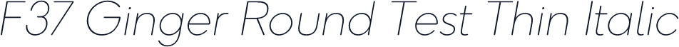 F37 Ginger Round Test Thin Italic