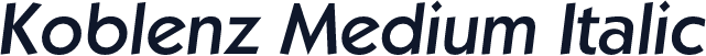 Koblenz Medium Italic