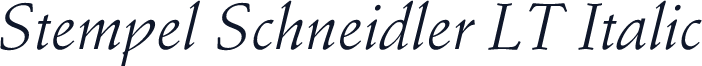 Stempel Schneidler LT Italic