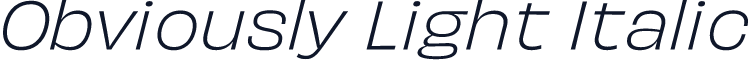 Obviously Light Italic