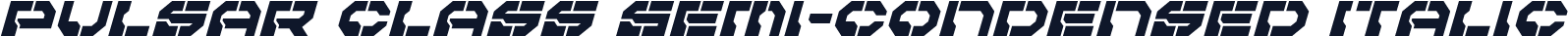 Pulsar Class Semi-Condensed Italic