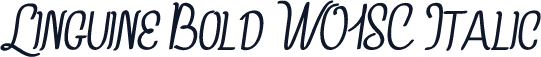 Linguine Bold W01SC Italic