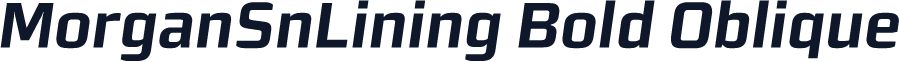 MorganSnLining Bold Oblique