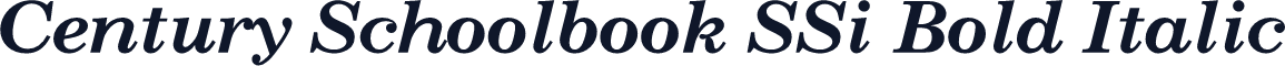 Century Schoolbook SSi Bold Italic