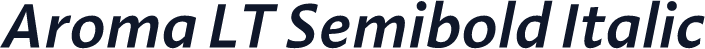 Aroma LT Semibold Italic