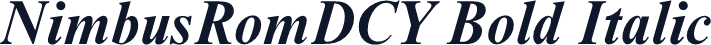 NimbusRomDCY Bold Italic