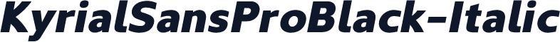 KyrialSansProBlack-Italic