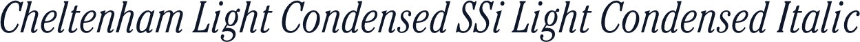 Cheltenham Light Condensed SSi Light Condensed Italic