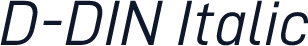 D-DIN Italic