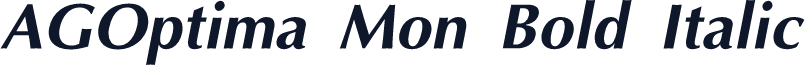 AGOptima Mon Bold Italic