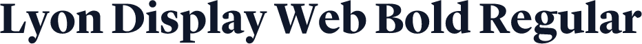 Lyon Display Web Bold Regular