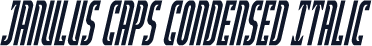 Janulus Caps Condensed Italic