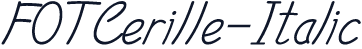 FOTCerille-Italic