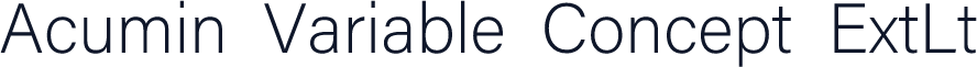 Acumin Variable Concept ExtLt