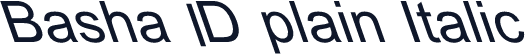 Basha 1D plain Italic