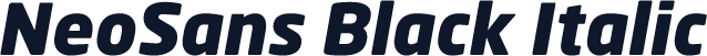 NeoSans Black Italic