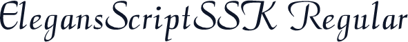 ElegansScriptSSK Regular