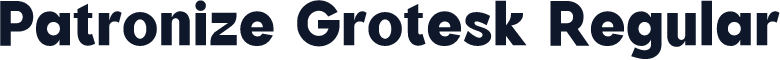 Patronize Grotesk Regular