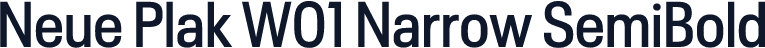 Neue Plak W01 Narrow SemiBold