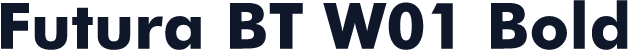 Futura BT W01 Bold