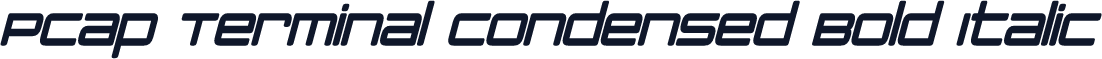 PCap Terminal Condensed Bold Italic