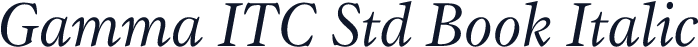Gamma ITC Std Book Italic