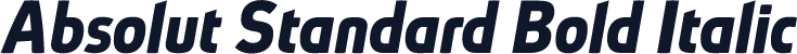 Absolut Standard Bold Italic