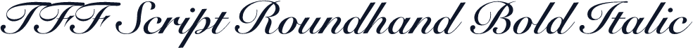 TFF Script Roundhand Bold Italic